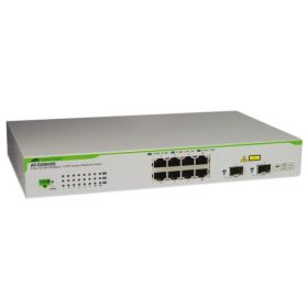 Switch ALLIED TELESIS GS950 8 porturi Gigabit 1 port SFP rackabil Layer 2 smart-managed, 5 ani garantie prin inregistrare on-line
