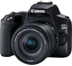 Camera foto Canon DSLR EOS 250D + 18-55 IS STM kit, Black, 24.1MP, Dual Pixel CMOS, LCD 3" rabatabil, DIGIC 8, ISO Auto (100-25600), filmare 4K 25 fps, Full HD 50fps,compatibil SD, SDHC, SDXC (UHS Speed Class 1 compatible) Interfata: HDMI mini,WI-FI, Blue
