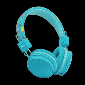Casti cu microfon Trust Comi Bluetooth Wireless Kids Headphones - blue