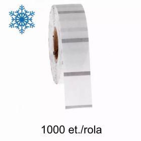 Role etichete de plastic ZINTA transparente 77x188.5mm, pentru congelate, 1000 et./rola