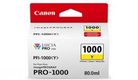 Cartus cerneala Canon PFI-1000Y , yellow, capacitate 80ml, pentru Canon imagePROGRAF PRO-1000.