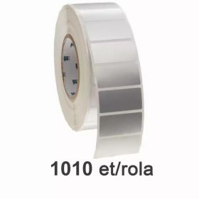 Role etichete de plastic ZINTA argintii 100x144 mm, 1010 et./rola