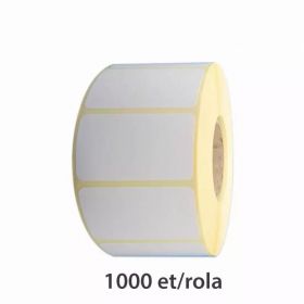 Role etichete PVC autodistructibile albe 50x32mm, 1000 et./rola