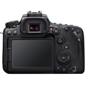 Camera foto Canon EOS 90D BODY, Senzor APS-C CMOS de 32,5 megapixel, Ecran tactil TFT Clear View II, cu unghi variabil de 7,7 cm (3,0") 3:2, aprox. 1.040 mii puncte, Procesor DIGIC 8, Rafala: 10 cadre pe secunda, Sensibilitate ISO 100-25600, Filmare 4K-38