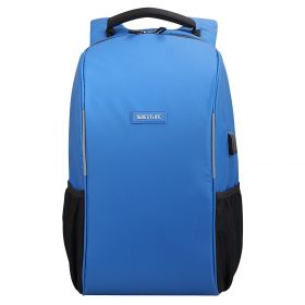 Rucsac BESTLIFE Travel Safe, 46x29x17cm, compartiment tableta si laptop 15.6 inch, albastru