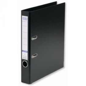 Biblioraft A4, plastifiat PP/PP, margine metalica, 50 mm, ELBA Smart Pro+ - negru
