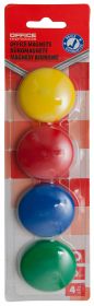 Magneti forma rotunda, diametru 40mm, 4 buc/blister, Office Products - culori asortate