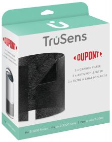 Rezerva filtru DuPont, Carbon, pentru purificator LEITZ TruSens Z-3000, 3 buc/set, negru
