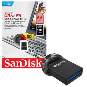 USB Flash Drive SanDisk Ultra Fit, 64GB, 3.1, Reading speed: up to 130MB/s