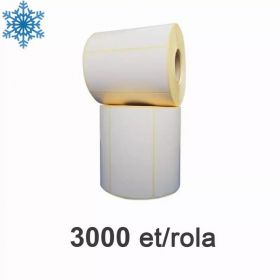 Role etichete semilucioase ZINTA 100x50mm, pentru congelate, 3000 et./rola