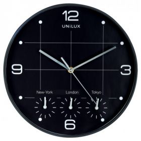 Ceas de perete UNILUX On Time - negru
