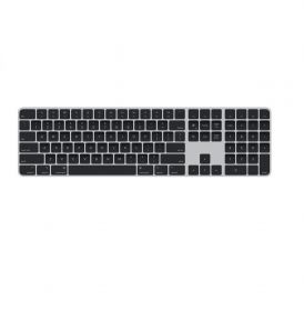 Apple Magic Keyboard w Touch ID and Numeric Keypad - Silver with Black Keys - Romanian