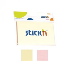 Notes autoadeziv 76 x 127 mm, 2 x 50 file/set, Stick'n - 2 culori pastel