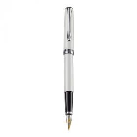 DIPLOMAT Excellence A2 - Pearl White - stilou cu penita M, aurita 14kt.