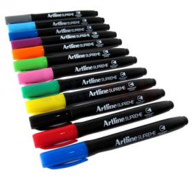 Permanent marker ARTLINE Supreme, corp plastic, varf rotund 1.0mm - 8 culori/set