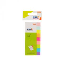 Stick index hartie color 50 x 12 mm, 9 x 50 file/set, Stick'n - 9 culori neon