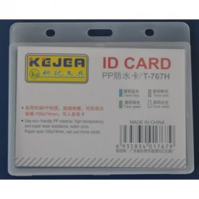 Suport PP water proof, pentru carduri, 105 x  74mm, orizontal, 5 buc/set, KEJEA - transparent