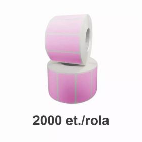 Role etichete de plastic ZINTA roz 50x25mm