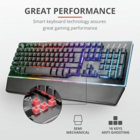 Tastatura Trust GXT 860 Thura Semi-mechanical Gaming Keyboard