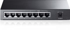 Switch TP-Link TL-SF1008P, 8 porturi 10/100Mbps, 4 porturi PoE, metal