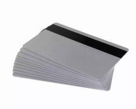 Card magnetic PVC Hi-Co, CR80, argintiu