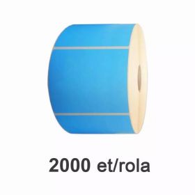 Role etichete semilucioase ZINTA albastre 100x100mm, 2000 et./rola