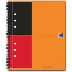 Caiet cu spirala A5+, OXFORD Int. Notebook, 80 file-80g/mp, Scribzee, coperta carton rigid -dictando