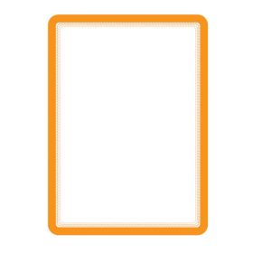 Buzunar magnetic pentru documente A4, cu rama color, 2 buc/set, TARIFOLD - rama portocalie
