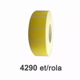 Role etichete semilucioase ZINTA galbene 50x32mm, 4290 et./rola