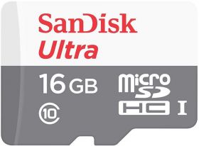 Micro Secure Digital Card SanDisk, 16GB, Clasa 10, Reading speed: 80MB/s, fara adaptor SD (pentru telefon)