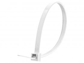Clema (soricei) plastic alb prindere cabluri 4,5mm latime si lungime 140/150mm SEL.2.220 / TED