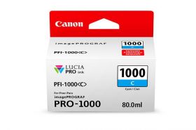 Cartus cerneala Canon PFI-1000C , cyan, capacitate 80ml, pentru Canon imagePROGRAF PRO-1000.