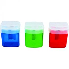 Ascutitoare plastic simpla cu container plastic Artiglio - culori asortate