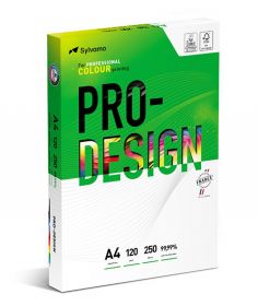 Carton A4, pentru print digital, Pro-Design, clasa A++, 120 gr./mp, 250 coli/top - alb