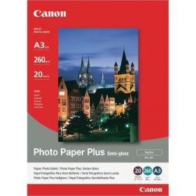 Hartie foto Canon SG-201A3, dimensiune A3, 20 coli, tip semi-gloss, greutate 260g/m2