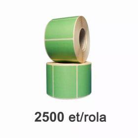 Role etichete semilucioase ZINTA verzi, 100x65mm, 2500 et./rola