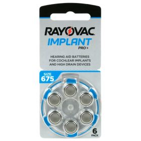 Ray-O-Vac baterie zinc-aer ZA675 Implant Pro+ COCHLEAR 1,45V Made in England Blister 6buc
