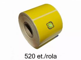 Role etichete semilucioase ZINTA 100x150mm, galbene, 520 et./rola