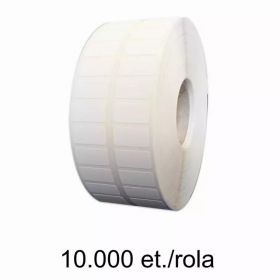 Role etichete de plastic ZINTA albe 20x10mm, 10.000 et./rola