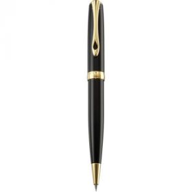 DIPLOMAT Traveller black lacquer gold - creion mecanic 0.5mm