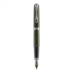 DIPLOMAT Excellence A2 - Evergreen Chrome - stilou cu penita M, aurita 14kt.