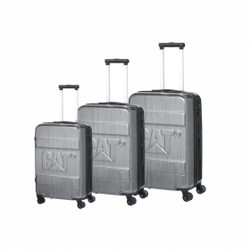 Set 3 trollere CATERPILLAR Cargo Cat-D 2.0 Nested (20/24/28 inch) - material ABS - gri lucios