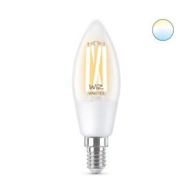 Bec LED inteligent vintage (decorativ) WiZ Connected Filament Whites, Wi-Fi, C35, E14, 4.9W (40W)