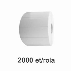Role etichete de plastic ZINTA albe 100x30mm, 2000 et./rola