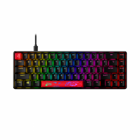 Tastatura HP HyperX Alloy 65 RED, Tastatura mecanica, Cablu USB Type-C detasabil, Iluminare RGB, Anti-Ghosting, HyperX RED, Neagra