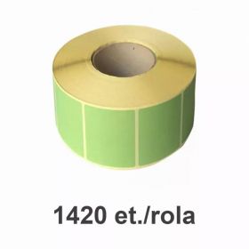 Role etichete semilucioase ZINTA verzi fluo, 50x26mm, 1420 et./rola
