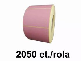 Role etichete semilucioase ZINTA 100x70mm, 2050 et./rola, roz