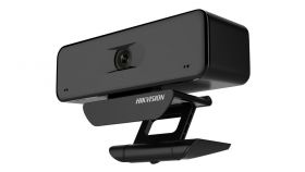 Camera web 4K Hikvision DS-U18(3.6mm), Plug-and-play, rezolutie: 8MP (3840 × 2160@30fps), microfon audio incorporat (microfon omnidirectional 360 grade cu reducere inteligenta a zgomotului), unghi larg fara distorsiuni, iluminare minima:  0.1 Lux @ (F1.2