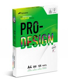 Carton A4, pentru print digital, Pro-Design, clasa A++, 300 gr./mp, 125 coli/top - alb