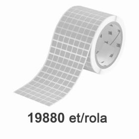 Role etichete semilucioase ZINTA 12x12mm, 19.880 et./rola